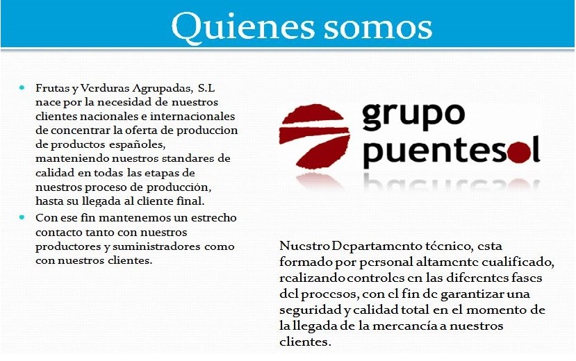 Grupo Puentesol >  > Empresa
